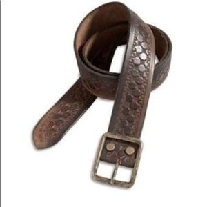 Lucky Brand Leather Hexagon Embossed Belt